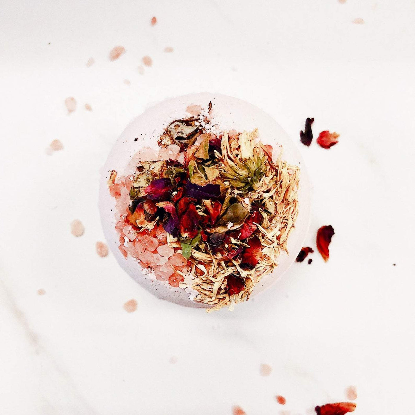 Organic Vegan Cruelty-Free Bath Bomb (with Crystal Inside) - Roses & Chains | Fashionable Clothing, Shoes, Accessories, & More