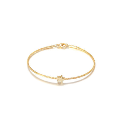 Dainty Star Cable Bangle Bracelet - Roses & Chains | Fashionable Clothing, Shoes, Accessories, & More