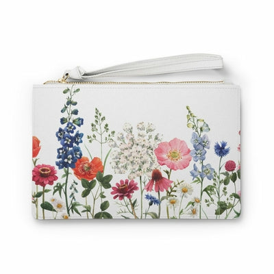 Floral Designed Zipped Clutch Bag - Roses & Chains | Fashionable Clothing, Shoes, Accessories, & More