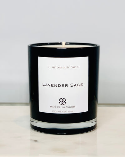 Lavender Sage - 12 oz 100% Soy Wax Candle - Roses & Chains | Fashionable Clothing, Shoes, Accessories, & More