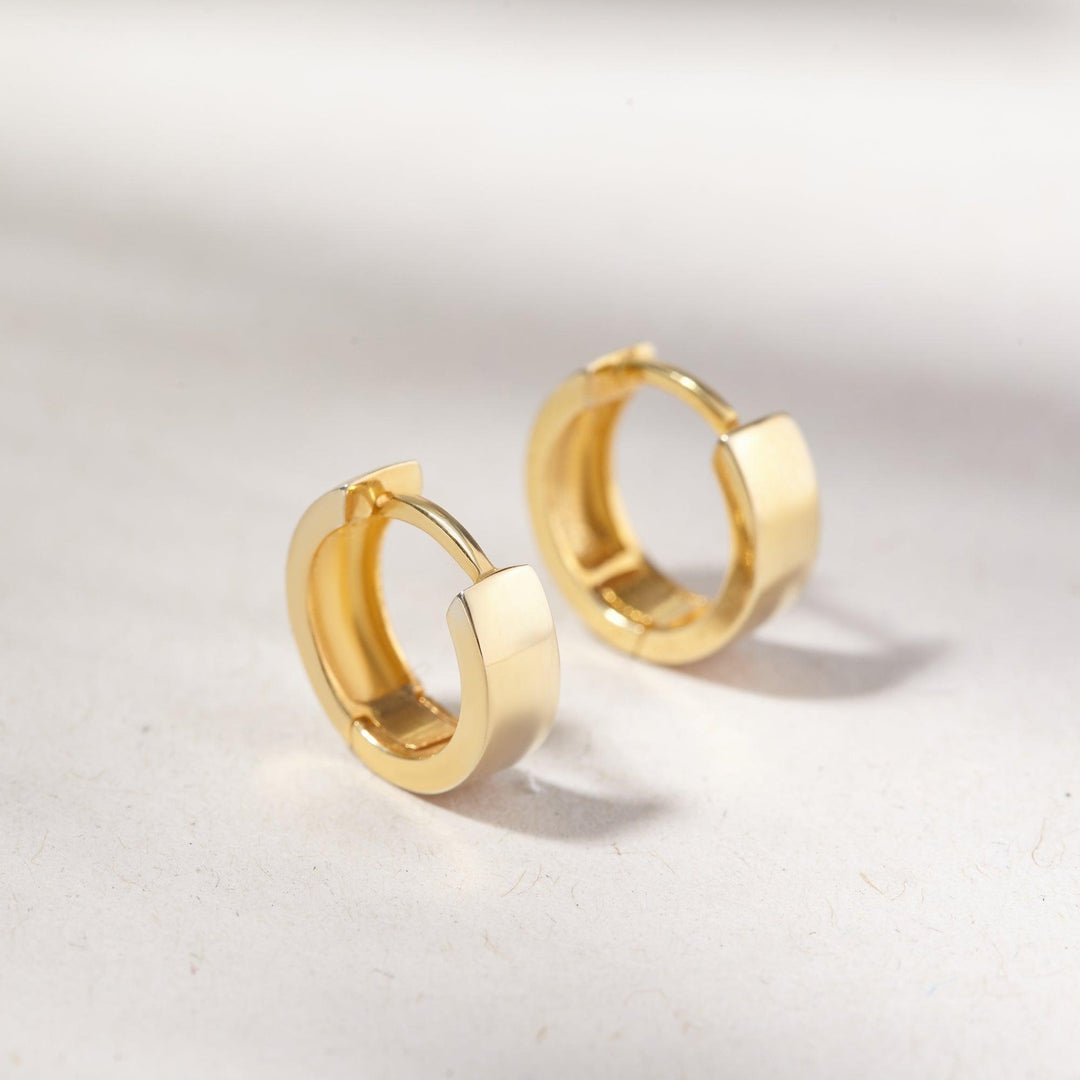 Small Huggie Hoop Earrings Earrings (18k Gold Plated, Rose Plated Or Solid Sterling Silver)