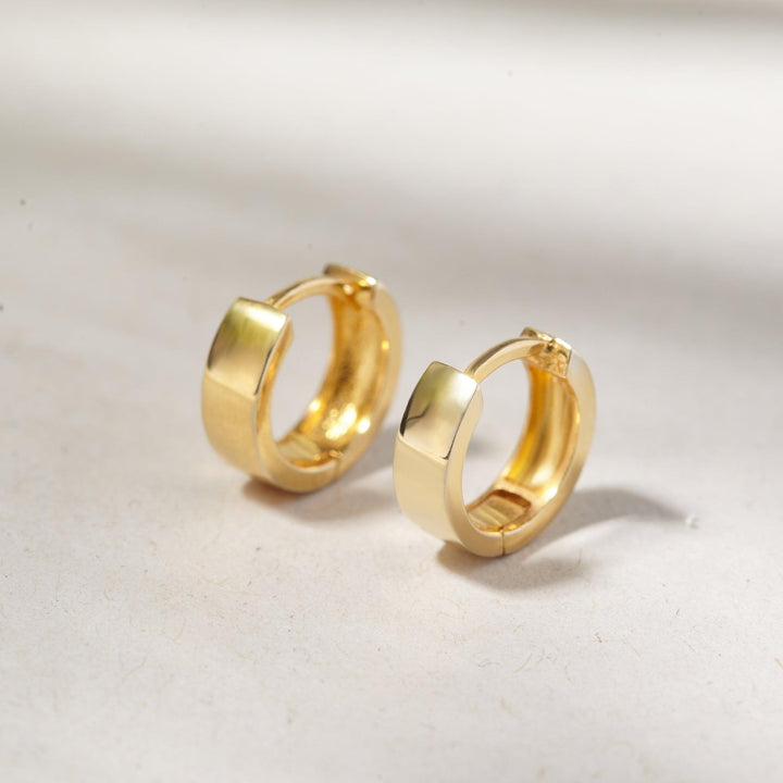 Small Huggie Hoop Earrings Earrings (18k Gold Plated, Rose Plated Or Solid Sterling Silver)