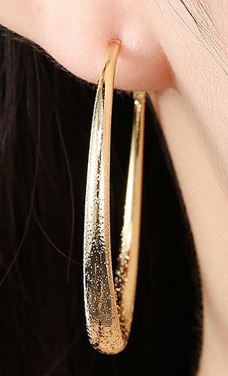 Gold Plated Round Hoop Earring