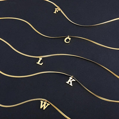 A-Z Alphabet Gold Plated Pendant Necklace