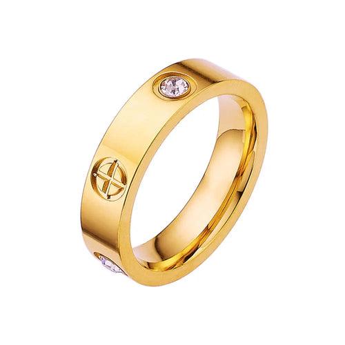 Classic Cross Love Ring (Gold, Rose Or Silver)