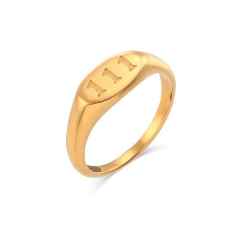 18K Gold Plated, Angel Number Rings