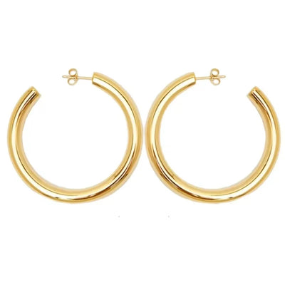 Classic Large Circle Hoop Earrings (gold or silver)