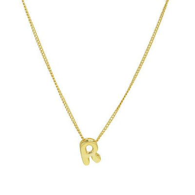 Bubble Balloon Letter Pendant Necklace