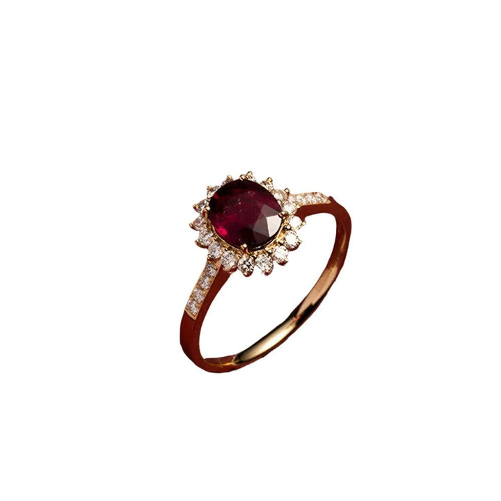 Vintage Inspired 18k Gold Plated Ruby Ring