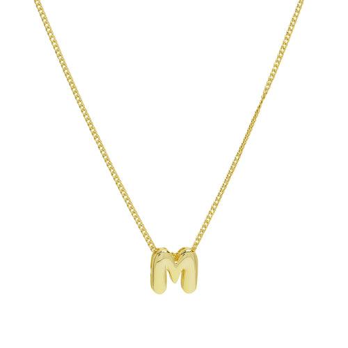 Bubble Balloon Letter Pendant Necklace