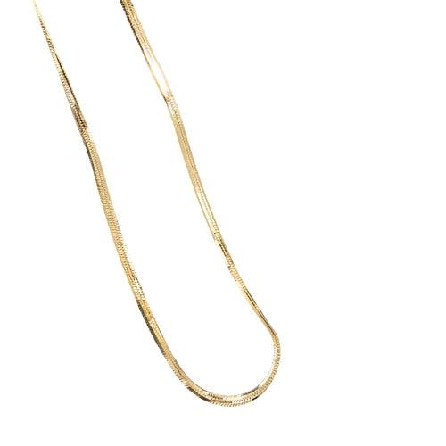 14K Gold Snake Chain Necklace Ad Bracelet