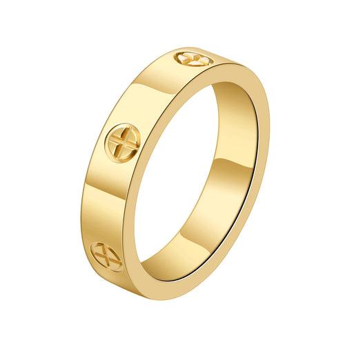 Classic Cross Love Ring (Gold, Rose Or Silver)