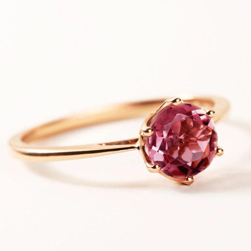 Elegant Pink Cubic Zirconia Ring