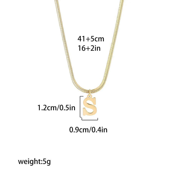 A-Z Alphabet Gold Plated Pendant Necklace