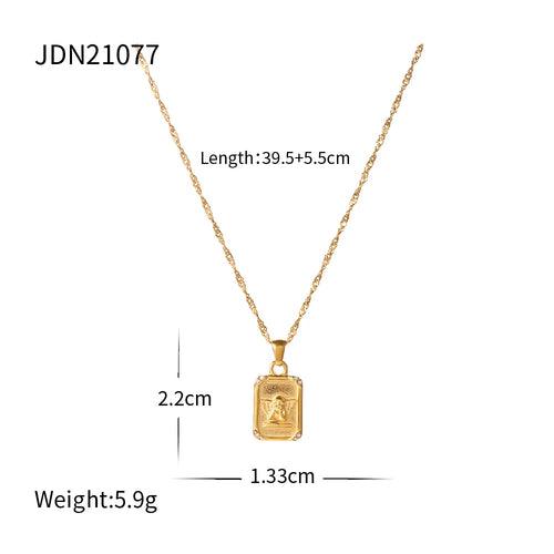 18k Gold Plated Angel Pendant Necklace And Ring