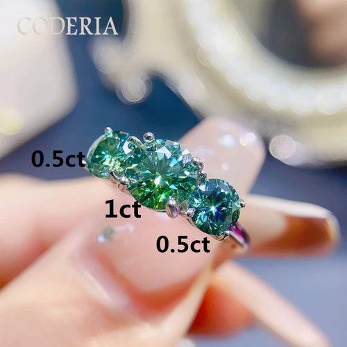 Spectacular 4 Karat Green Moissanite Ring