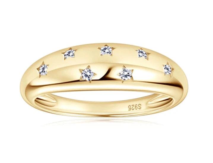 Twinkling Star Moissanite Ring