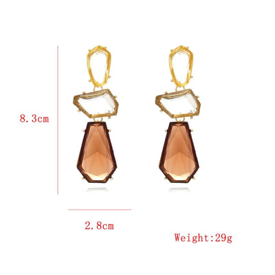 Geometric Water Drop Earrings