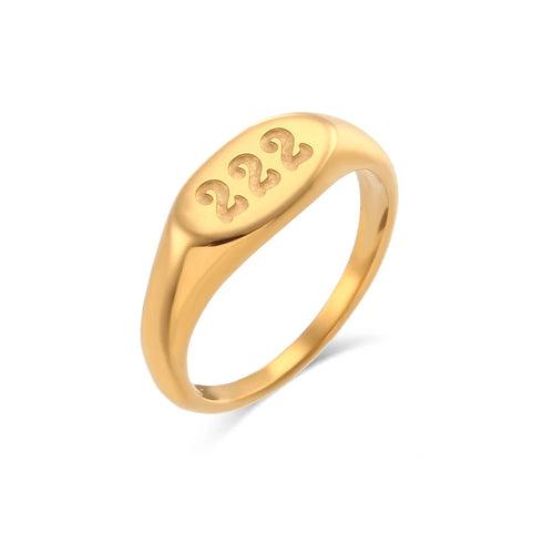 18K Gold Plated, Angel Number Rings