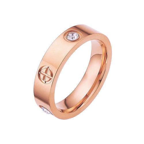 Classic Cross Love Ring (Gold, Rose Or Silver)