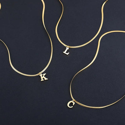 A-Z Alphabet Gold Plated Pendant Necklace