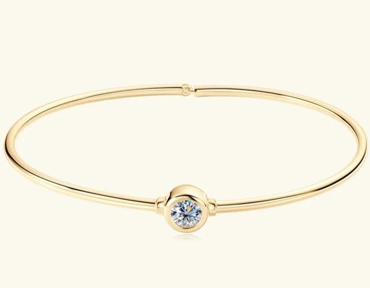 14K Gold Plated Sterling Silver Bangle Bracelet