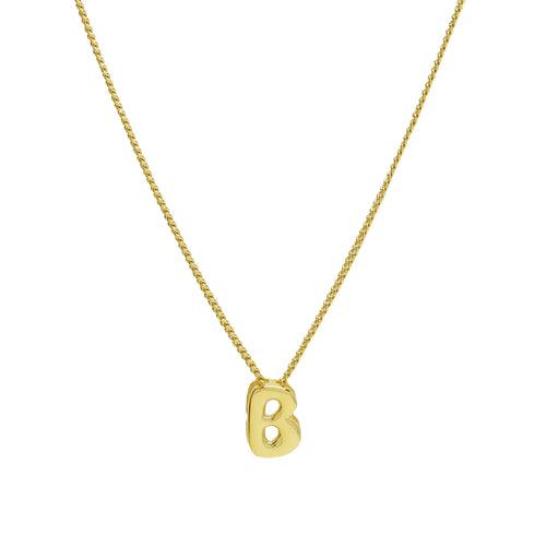 Bubble Balloon Letter Pendant Necklace