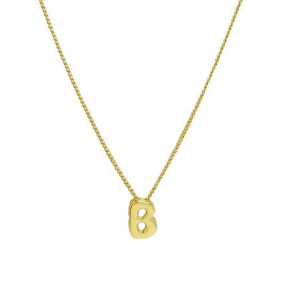 Bubble Balloon Letter Pendant Necklace