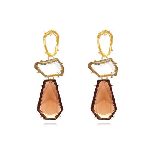 Geometric Water Drop Earrings