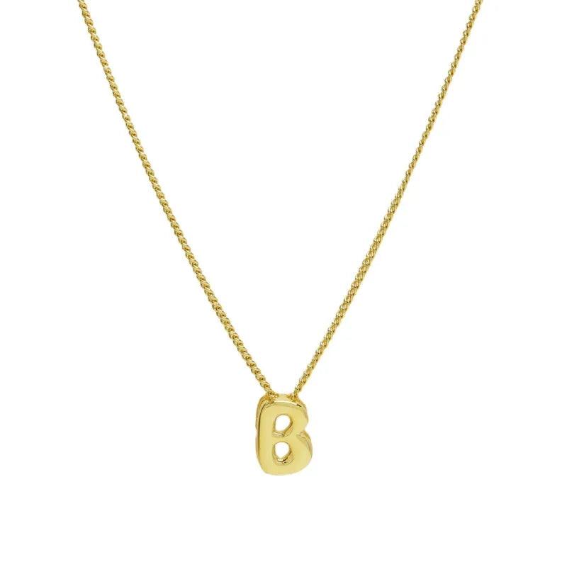 Bubble Balloon Letter Pendant Necklace