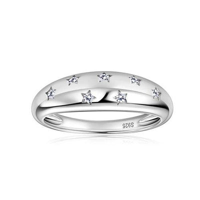 Twinkling Star Moissanite Ring