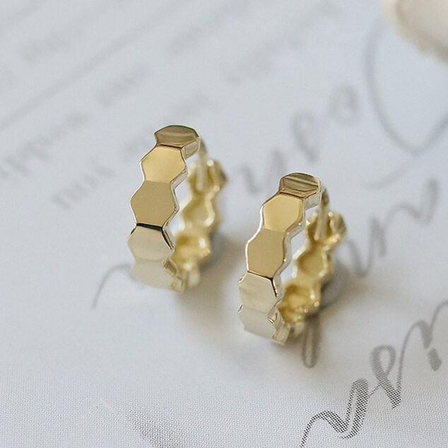 Solid 9K Gold Hoop Earrings