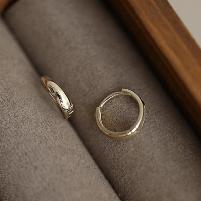 Timeless 9K Gold Hoop Earrings