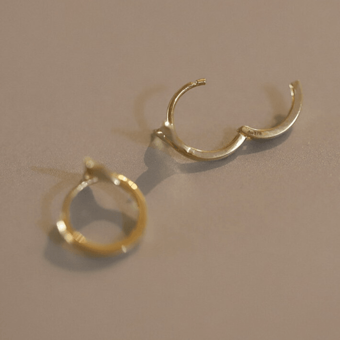 Solid 9K Gold Mermaid Tail Earrings 