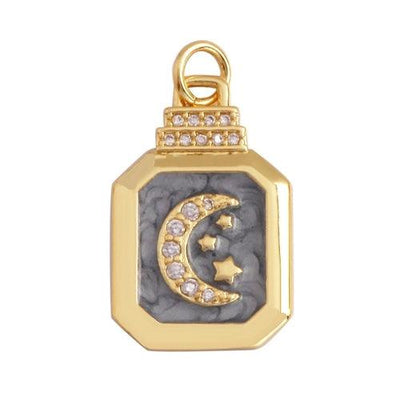 18 Karat Gold Plated Celestial Charm Pendants