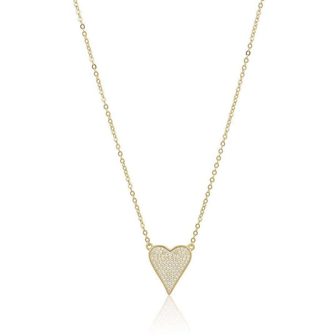 Dazzling 14k gold plated Heart Necklace