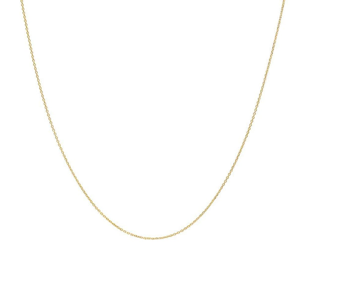 14K Gold Thin Baby Cable 18" Chain Necklace