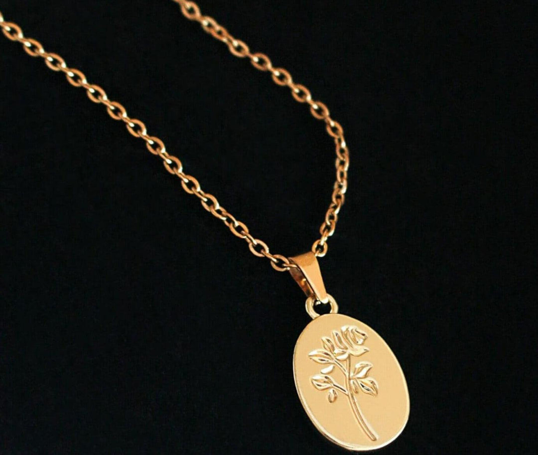 “Bouquet de Roses”, 24K Gold Plated Floral Necklace