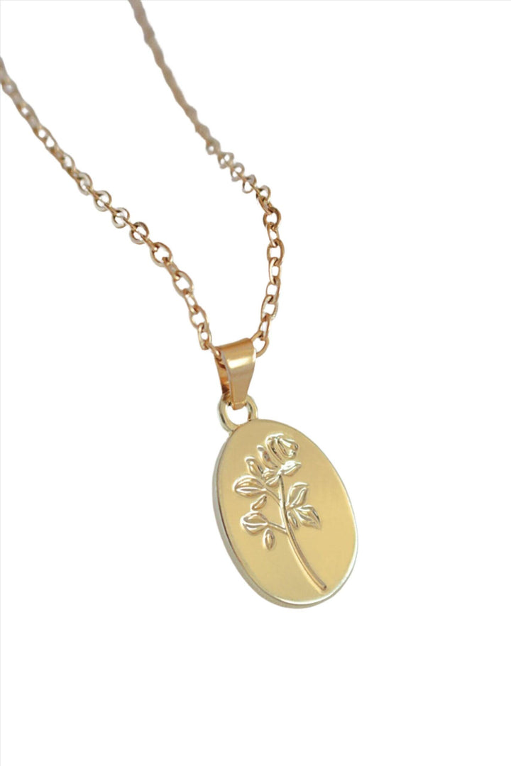 “Bouquet de Roses”, 24K Gold Plated Floral Necklace