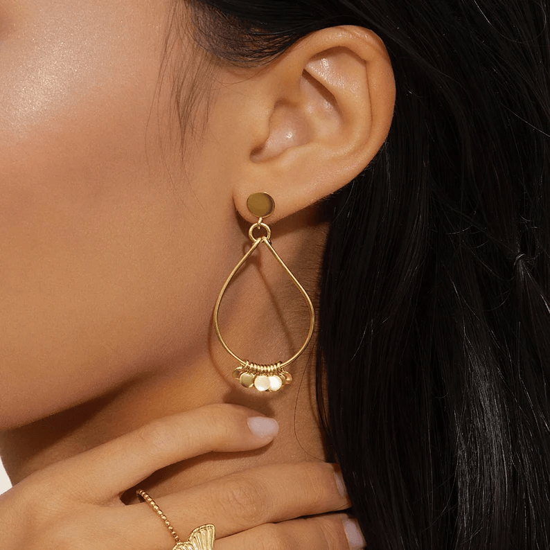 18k Gold Plated Chandelier Teardrop Earrings