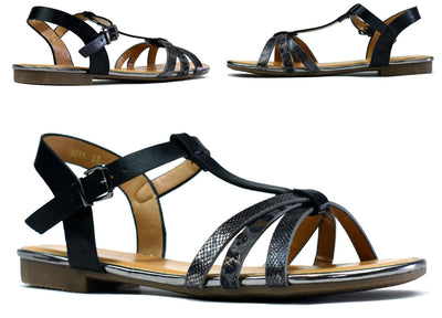 Strappy Summer Sandals - Available in Black, Camel And White