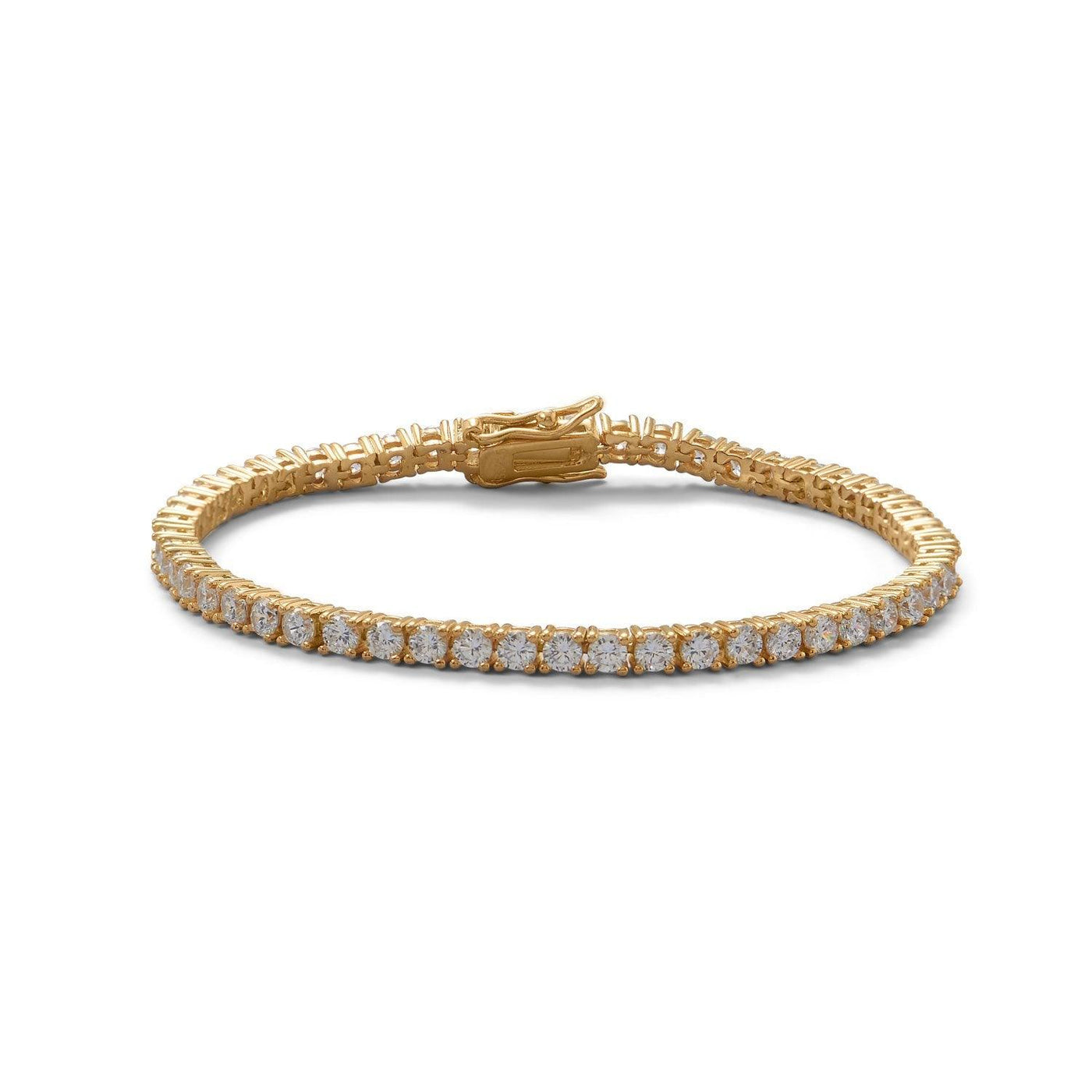 14K Gold Plated 3mm CZ Tennis Bracelet