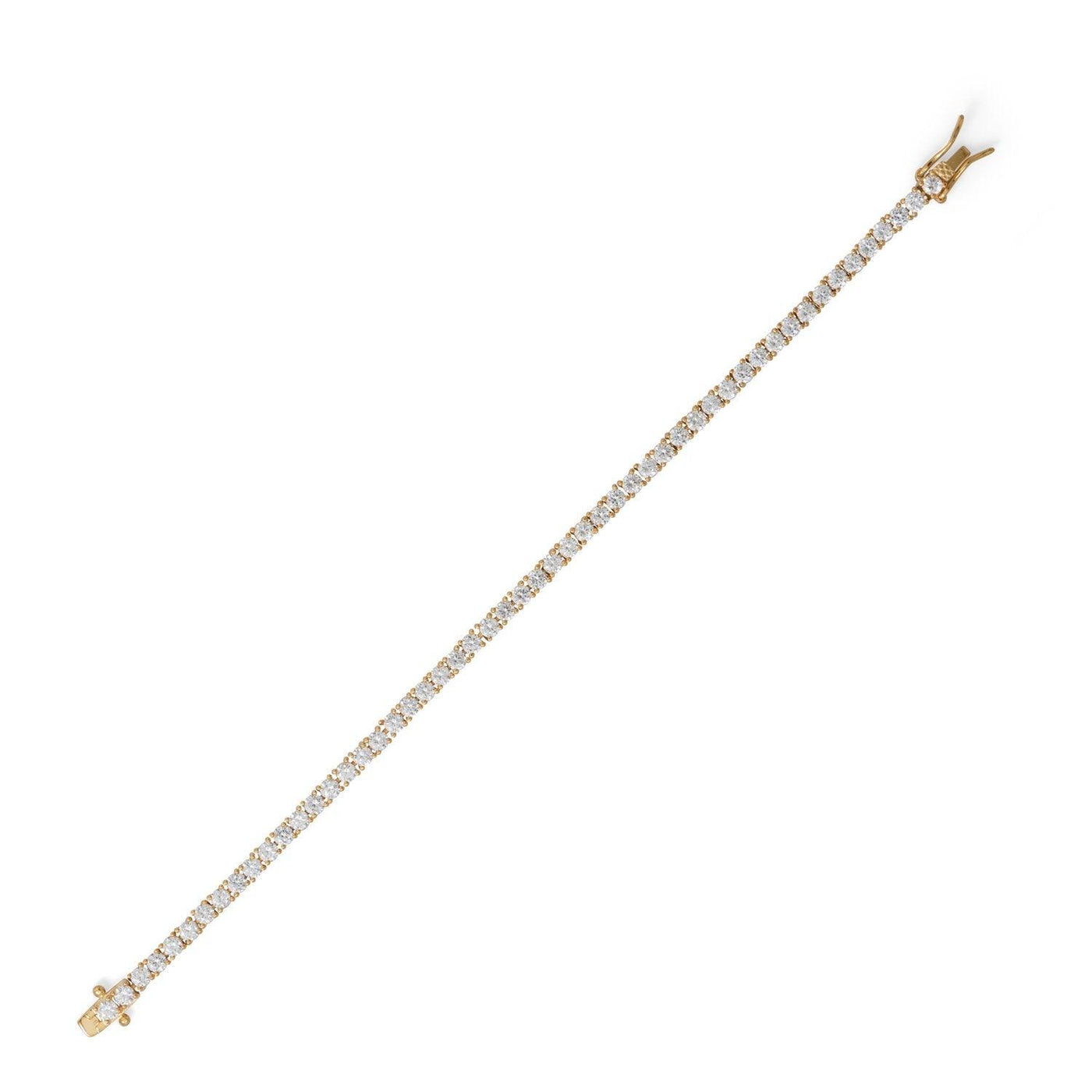 14K Gold Plated 3mm CZ Tennis Bracelet