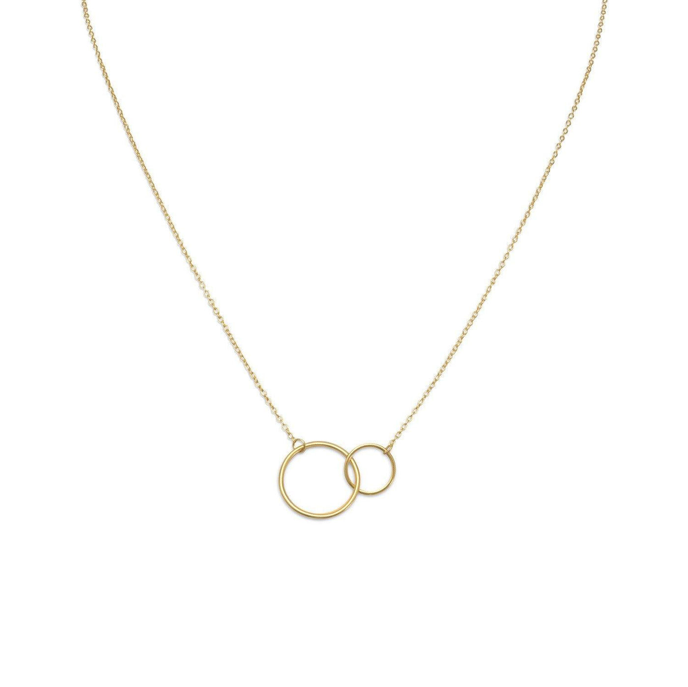 14K Gold Plated Circle Link Necklace