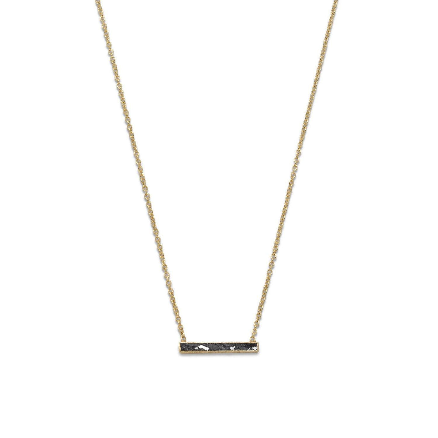 14 Karat Gold Plated Diamond Chip Necklace