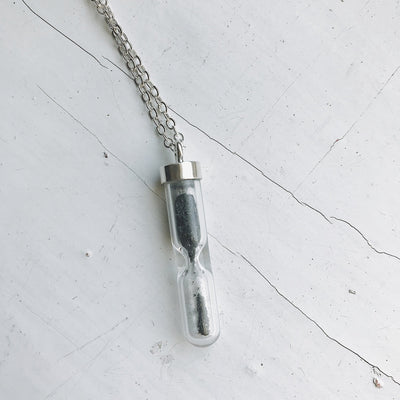 Space Time Hourglass Necklace with Meteorite Dust - Roses & Chains | Fashionable Clothing, Shoes, Accessories, & More