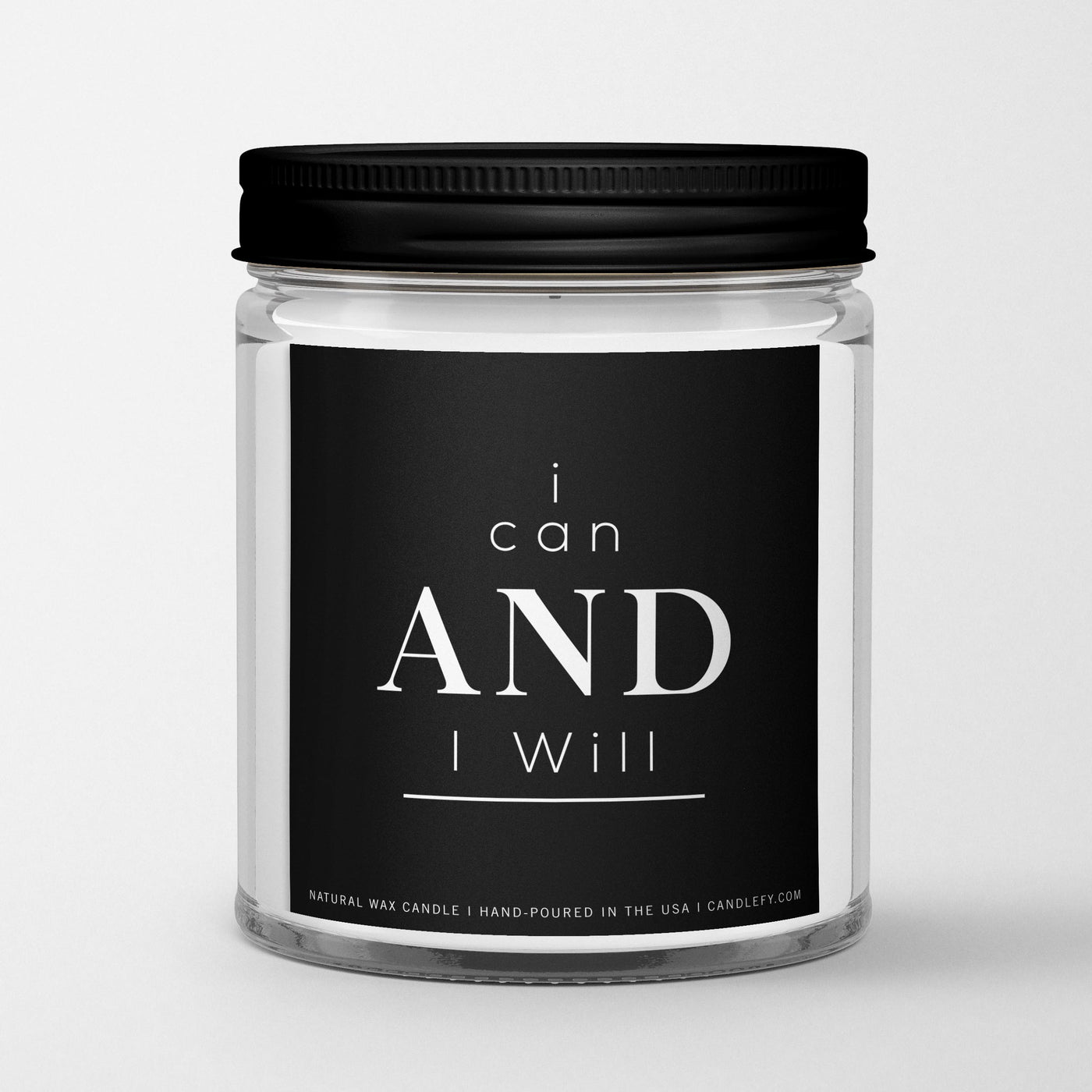 Inspirational Quote Candle "I Can And I Will" - Roses & Chains | Fashionable Clothing, Shoes, Accessories, & More