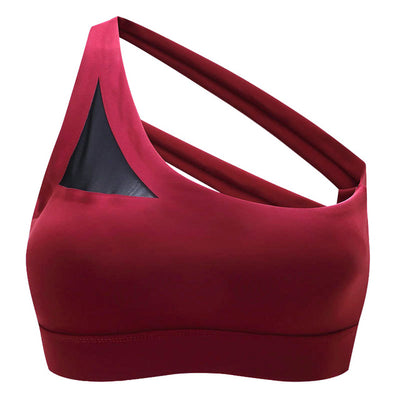 One-Shoulder Women's Padded Sports Bra - Roses & Chains | Fashionable Clothing, Shoes, Accessories, & More