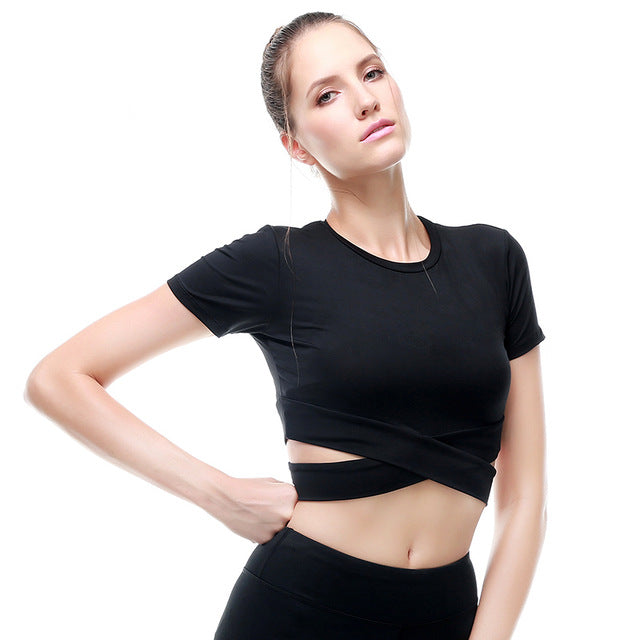 Women Sexy Sports Top Fitness Crop Top - Roses & Chains | Fashionable Clothing, Shoes, Accessories, & More