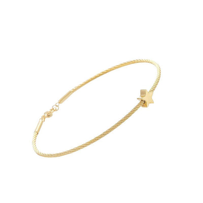 Dainty Star Cable Bangle Bracelet - Roses & Chains | Fashionable Clothing, Shoes, Accessories, & More